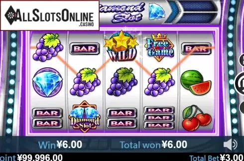 Win screen 2. Diamond Slot from Virtual Tech
