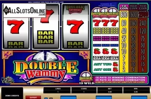Reels screen. Double Wammy from Microgaming