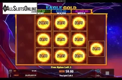 Bonus Game screen