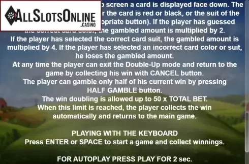 Paytable 4. Egg And Rooster from Casino Technology