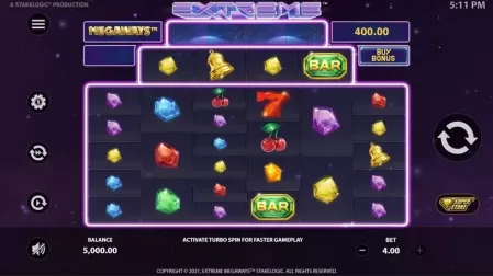 Extreme Megaways slot screenshot 1