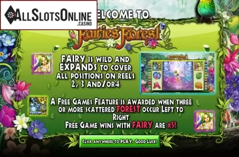 Game features. Fairie's Forest from NextGen