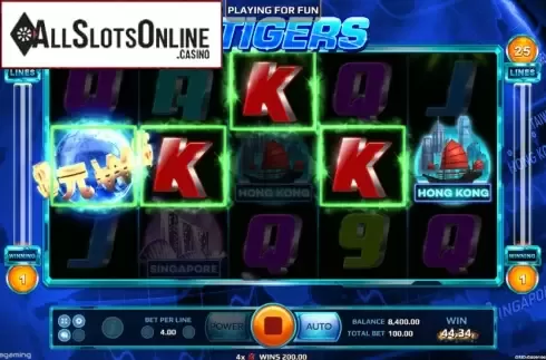 Win Screen 2. Four Tigers from EAgaming