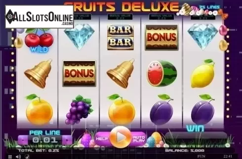 Reel Screen. Fruits Deluxe Easter Edition from Spinomenal