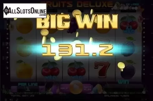 Win Screen. Fruits Deluxe Easter Edition from Spinomenal