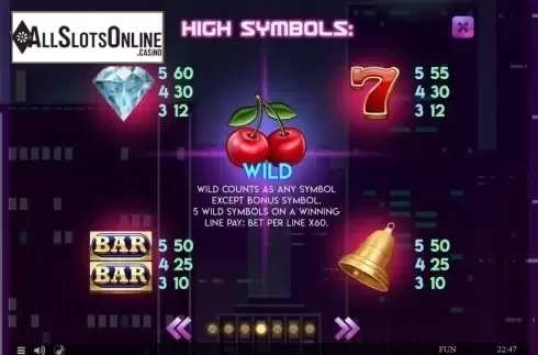 Paytable. Fruits Deluxe Easter Edition from Spinomenal