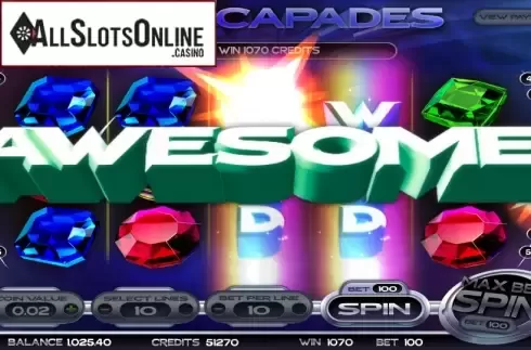 Win presentation. Gemscapades from Betsoft