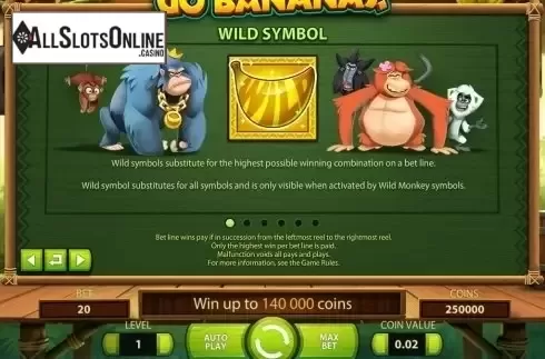 Screen8. Go Bananas from NetEnt
