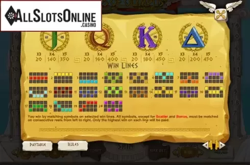 Screen3. Gods of Olympus from 1X2gaming