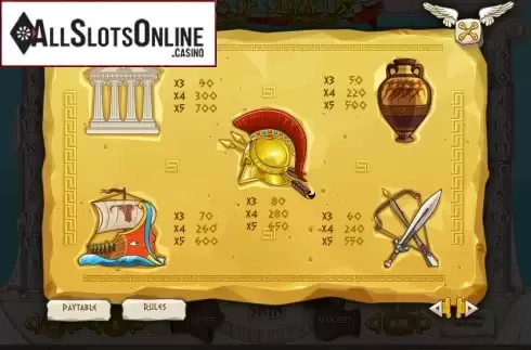 Screen4. Gods of Olympus from 1X2gaming