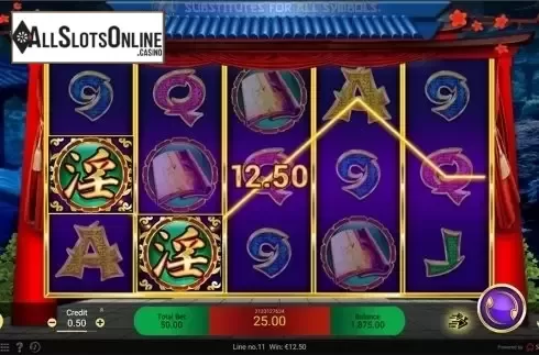 Win screen. Golden Lotus SE from Spadegaming