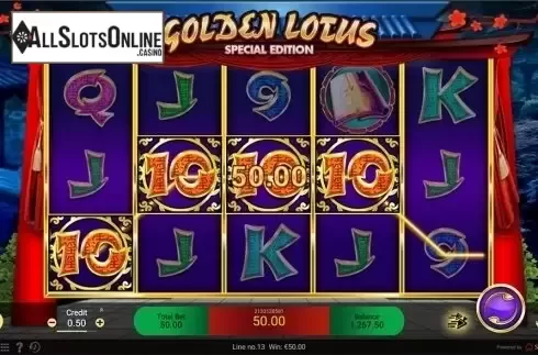 Win screen 2. Golden Lotus SE from Spadegaming