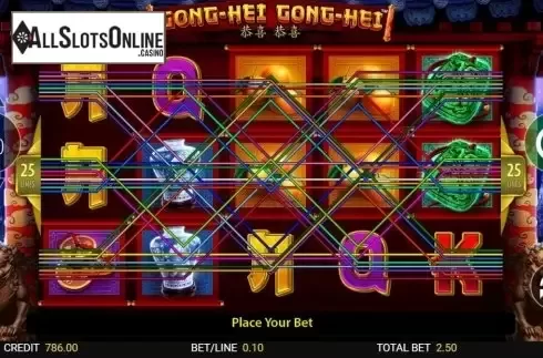 Paylines. Gong-Hei from Reel Time Gaming