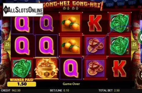 Win Screen 2. Gong-Hei from Reel Time Gaming