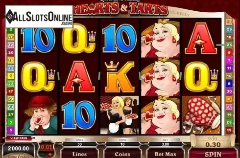 Screen5. Hearts & Tarts from Microgaming
