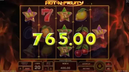 Hot'n'Fruity slot screenshot 3