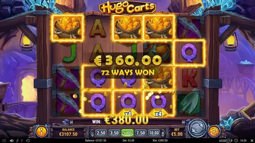 Hugo Carts slot screenshot 6