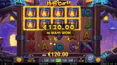 Hugo Carts slot screenshot 5