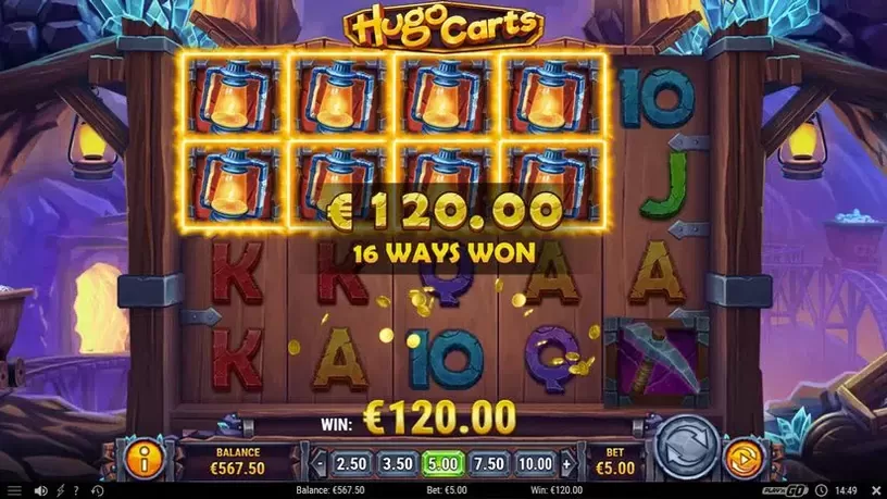 Hugo Carts slot screenshot 5