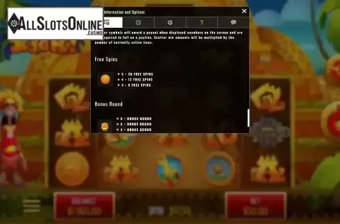 Features screen