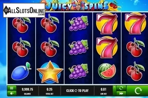 Reel screen. Juicy Spins from Platipus