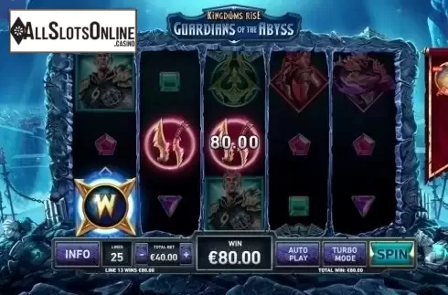 Win Screen 1. Kingdoms Rise: Guardians of the Abyss from Playtech Origins