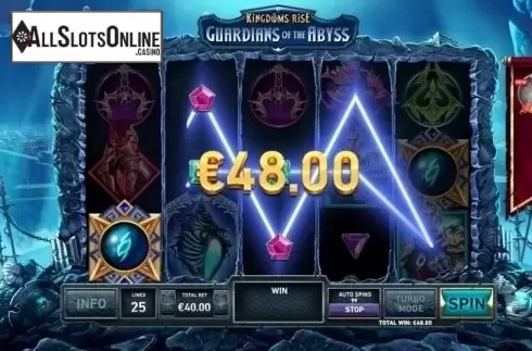 Win Screen 2. Kingdoms Rise: Guardians of the Abyss from Playtech Origins