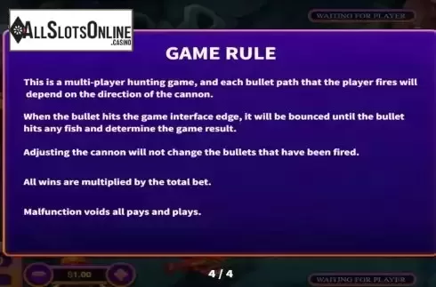 Game Rules screen