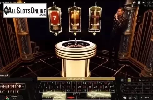 Game Screen 1. Lightning Roulette from Evolution Gaming