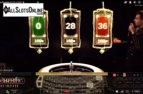 Game Screen 5. Lightning Roulette from Evolution Gaming
