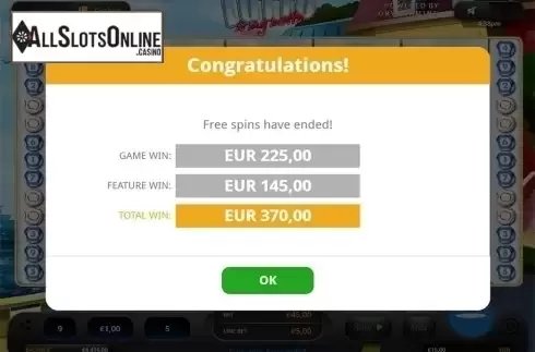 Free spins total win screen. Lotto is My Motto from Oryx