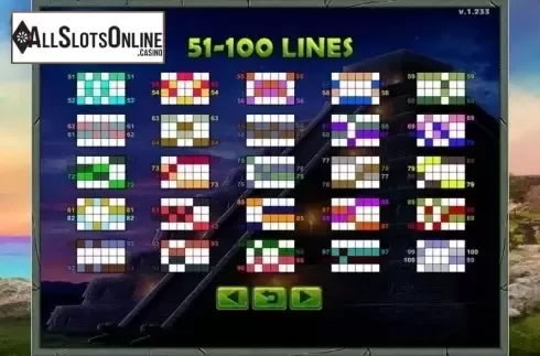 Paylines. Mayan Dreams from GMW