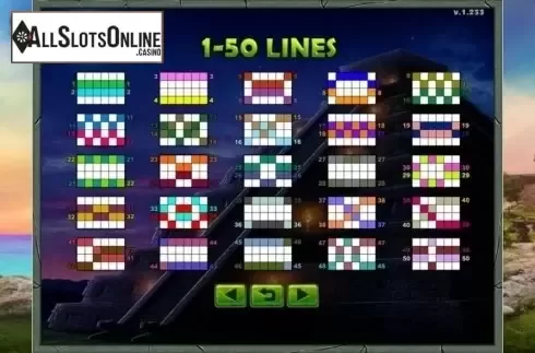 Paylines. Mayan Dreams from GMW