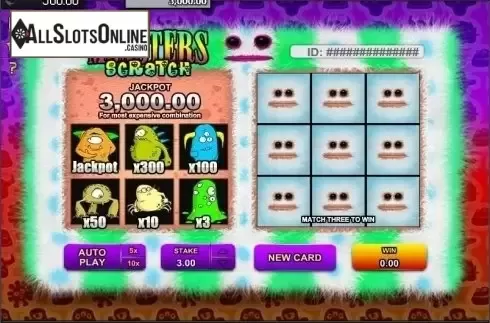 Game Screen. Monsters Scratch (GameOS) from GamesOS