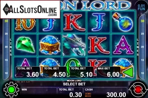 Reel screen. Moon Lord from Casino Technology