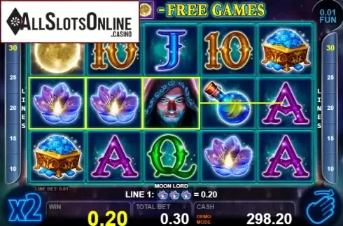 Win screen 2. Moon Lord from Casino Technology