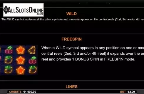 Features screen