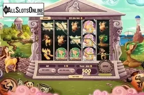 Win Screen. Olympic Gods from Red Rake