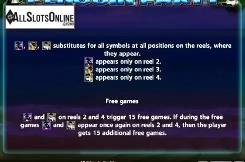 Paytable 2. Penguin Party (Casino Technology) from Casino Technology