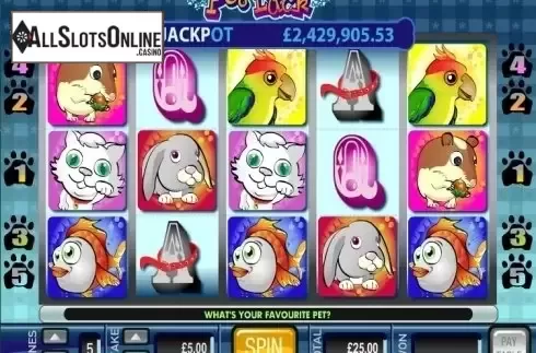 Screen3. Pet Luck from Playtech