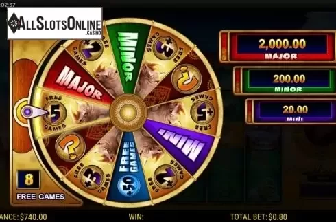 Bonus Wheel. Raging Rhino Rampage from WMS