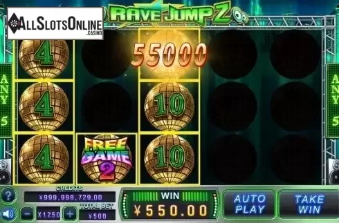 Win Screen. Rave Jump 2 from CQ9Gaming