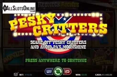 Pick Objects Bonus Game. Redneck Riches from Betsson Group