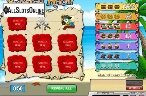 Game Screen 2. Scratch Ahoy from Play'n Go