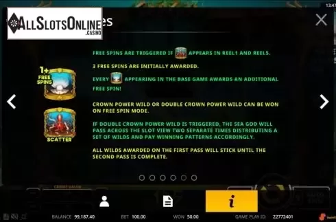 Features screen
