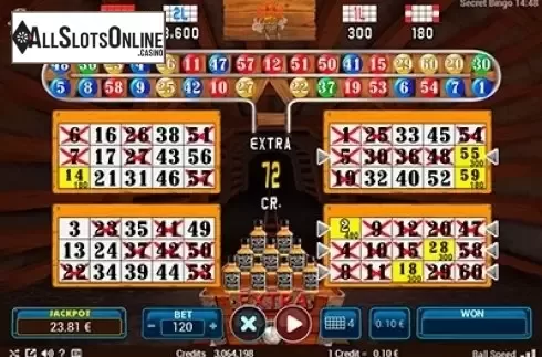 Game Screen. Secret Bingo from ZITRO