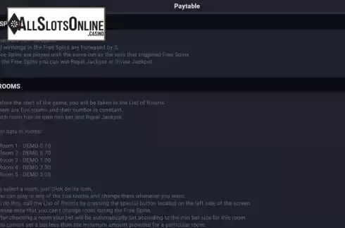 Features screen