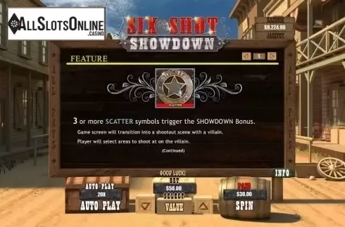 Feature 1. Six Shot Showdown from RTG