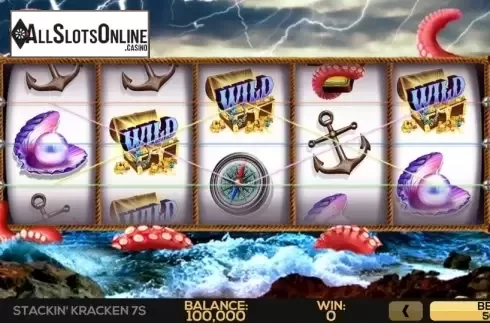 Reel Screen. Stackin' Kraken 7s from High 5 Games