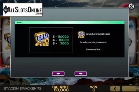 Paytable 2. Stackin' Kraken 7s from High 5 Games